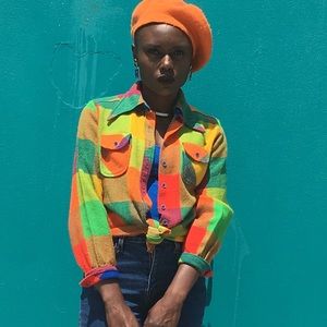 Vintage70’s Bobbie Brooks multicolored button down